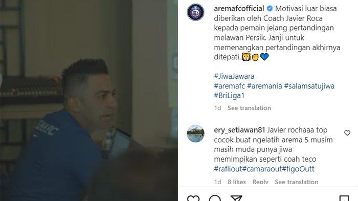 Aremania Baru Sadar Kehebatan Javier Roca Setelah Arema FC Menang Lawan Persik Kediri, Ini Bedanya