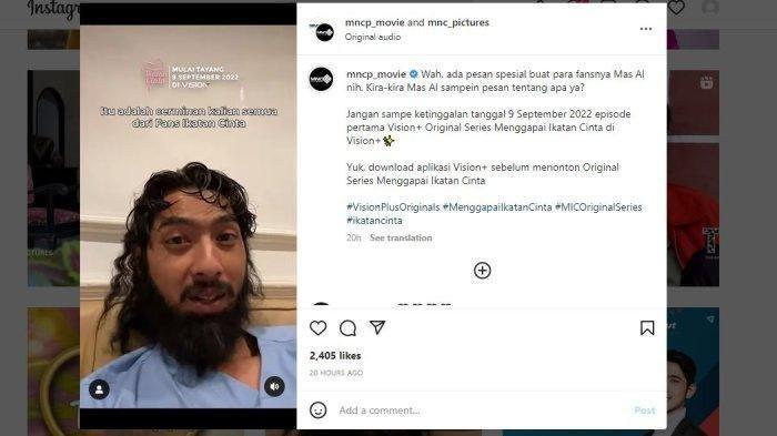 Arya Saloka saat promosikan series Menggapai Ikatan Cinta tayang perdana Sabtu (9/9/2022)