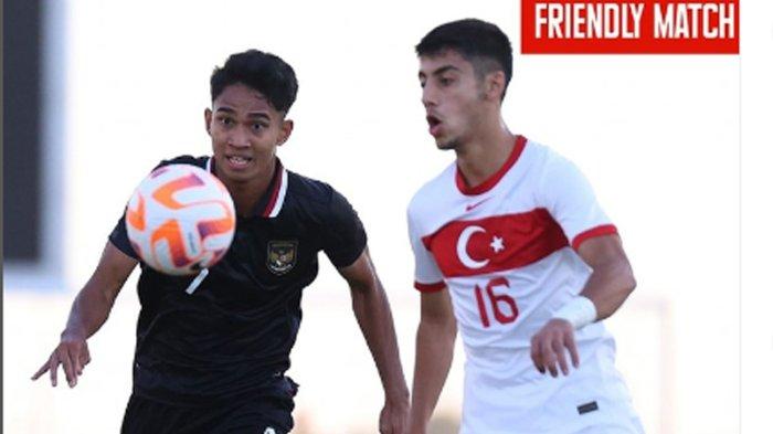 Timnas U-20 Indonesia Vs saat menjalani uji coba melawan Timnas Turki U-20.
