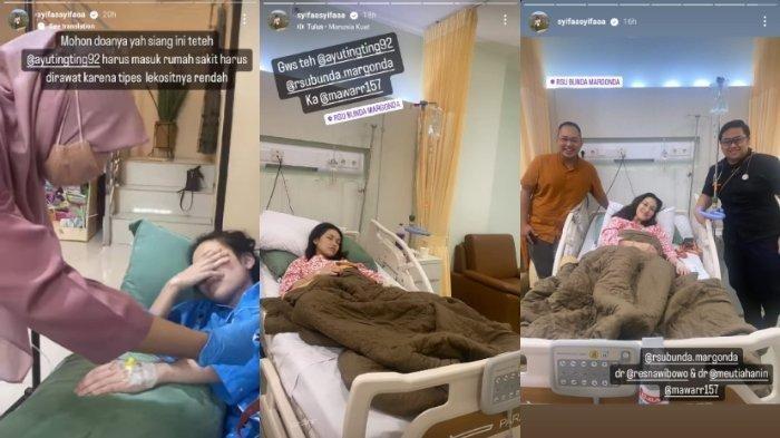 Kondisi Ayu Ting Ting masuk rumah sakit karena tipes terbaring lemas
