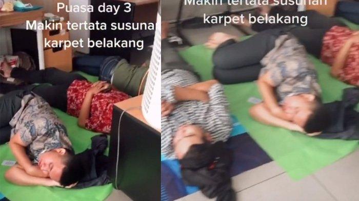 Aksi pegawai bebas tidur di kantor saat Ramadan jadi sorotan di TikTok