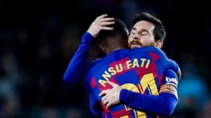 Ansu Fati dan Lionel Messi
