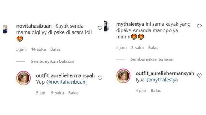 Balasan akun fashion Aurel menjawab rasa penasaran netizen
