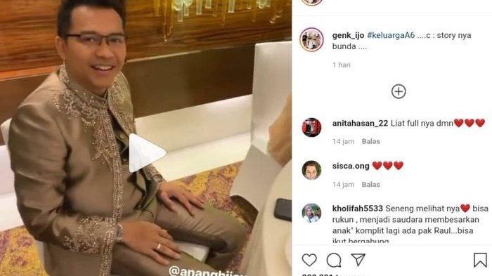 Ekspresi Anang saat ngobrol dengan Krisdayanti direkam Ashanty