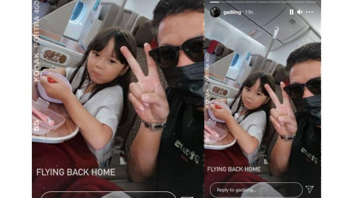 Gisel di pesawat bersama Gading Marten
