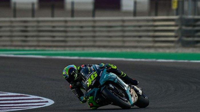 Valentino Rossi saat menjalani tes pra musim di sirkuit Losail Qatar jelang seri pembukan jadwal MotoGP 2021