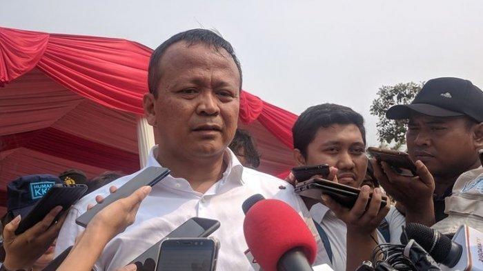Menteri Kelautan dan Perikanan Edhy Prabowo di Pelabuhan Perikanan Muara Angke, Penjaringan, Jakarta Utara, Senin (28/10/2019).