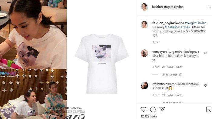 Nagita Slavina pakai kaos seharga Rp 5 juta tapi gambarnya bikin salfok