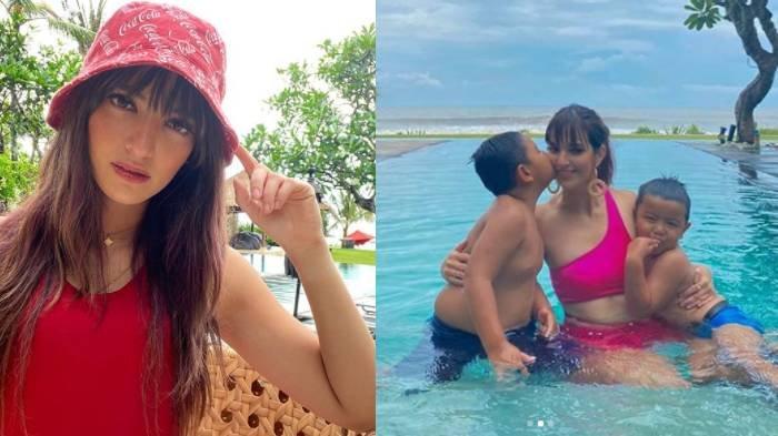 Nia Ramadhani dan anak-anaknya di Bali