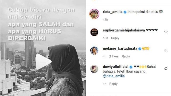 Postingan galau Rieta Amilia singgung introspeksi diri