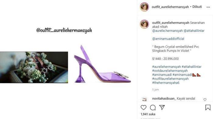 Potret sepatu Aurel Hermansyah