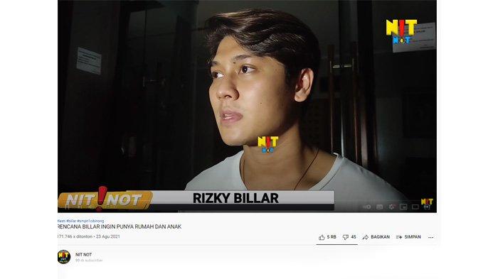 Rizky Billar saat diwawancarai di YouTube Nit Not Rabu 25 Agustus 2021