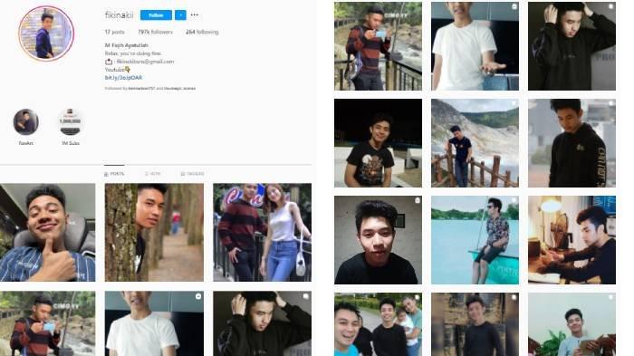 Tampilan profil Instagram Fiki Naki dengan akun @fikinakii