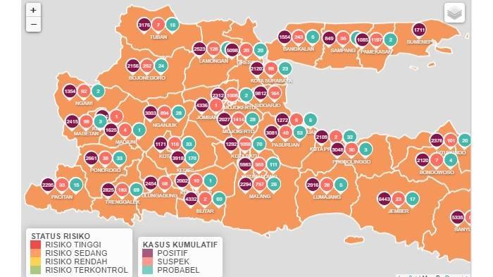 Tidak Ada Zona Merah di Jawa Timur, Kamis 25 Februari 2021