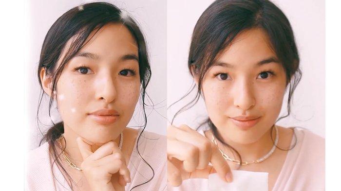 Tiffany Soetanto saat endorse produk skin care, kecantikannya terlihat jelas