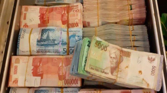 Uang rupiah palsu yang dimusnahkan Bank Indonesia dan Polri di Jakarta, Rabu (26/2/2020).