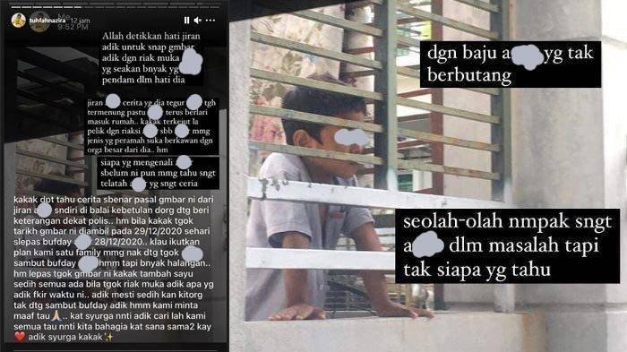Unggahan Instagram Story kerabat AM menceritakan pengakuan tetangga