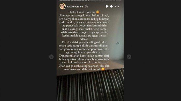 Insta story instagram @rachelvennya