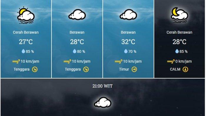 Prakiraan cuaca Morotai hari ini Rabu, 5 Oktober 2022