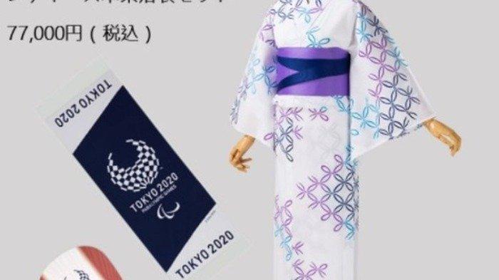 Ilustrasi merchandise Kimono Olimpiade Tokyo 2020