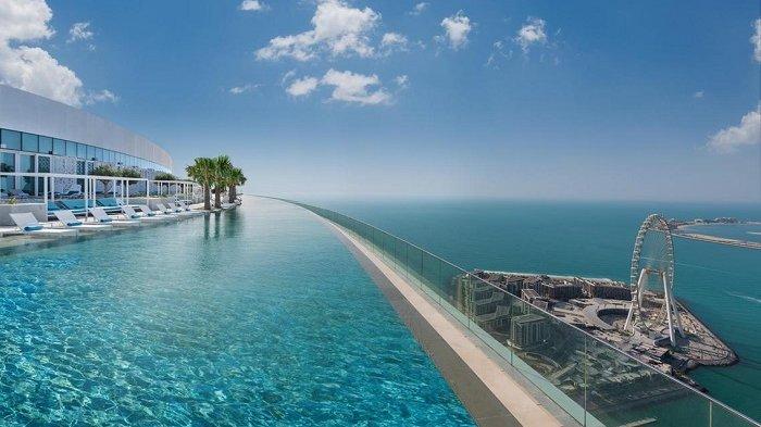 Pecahkan Rekor, Resor Mewah di Dubai Ini Punya Infinity Pool Tertinggi di Dunia - Tribun Travel