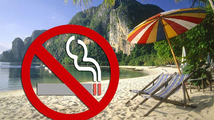 Larangan merokok di pantai