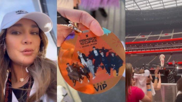 Luna Maya pamer nonton konser BTS di Las Vegas.
