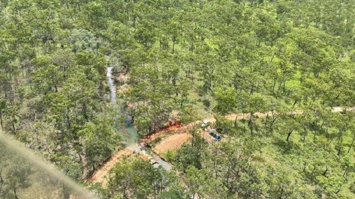 Padang semak terpencil yang menjadi lokasi terdamparnya keluarga beranggotakan tujuh orang setelah mobil mereka mogok.