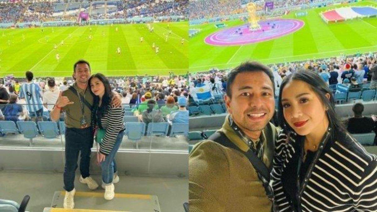 Raffi Ahmad dan Nagita Slavina buat iri setelah nonton Piala Dunia di tribun VVIP, Rabu (23/11/2022).