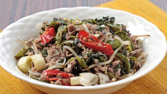 Resep Kangkung Tumis Ikan Asap untuk buka puasa