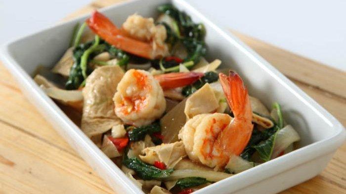 Resep Tumis Bayam Udang Kembang Tahu untuk sahur
