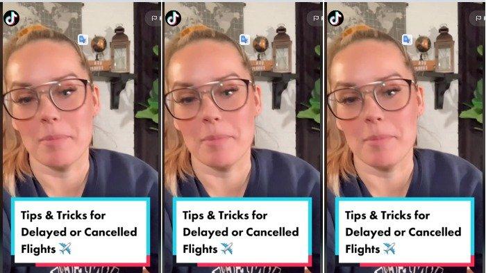 Tangkapan layar video tasf maskapai bagikan tips mengatasi pembatalan tiket pesawat.