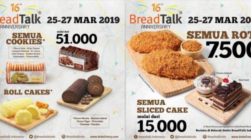 Promo Anniversary Breadtalk Berlaku Hingga 27 Maret 2019 Semua