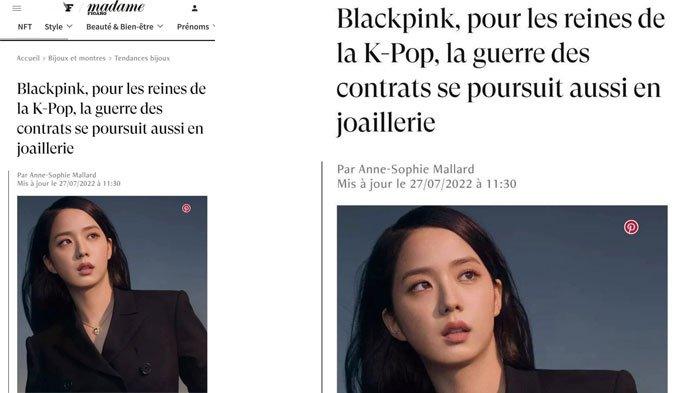 Artikel mengenai Jisoo yang ditawari Cartier bayaran 2 kali lipat dari Dior.