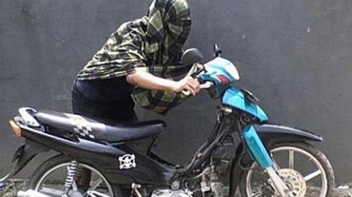 Ilustrasi maling motor
