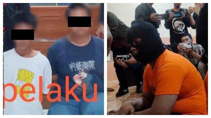 Kedua remaja pelaku pembunuhan bocah di Kabupaten Maros, Sulawesi Selatan (Sulsel) saat diamankan pihak kepolisian.