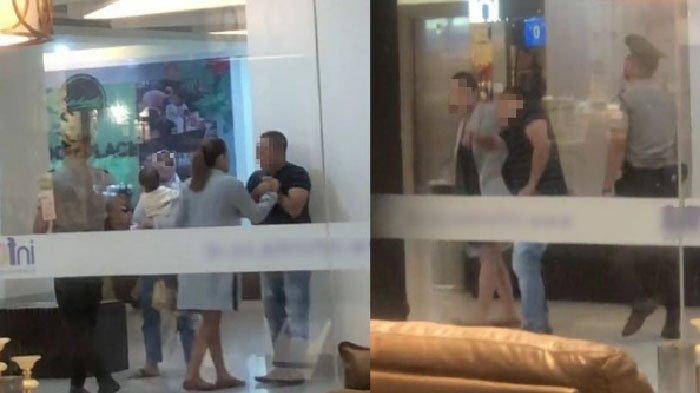 Viral pria diamuk wanita lain di depan istri dan anaknya saat mereka berada di sebuah mall