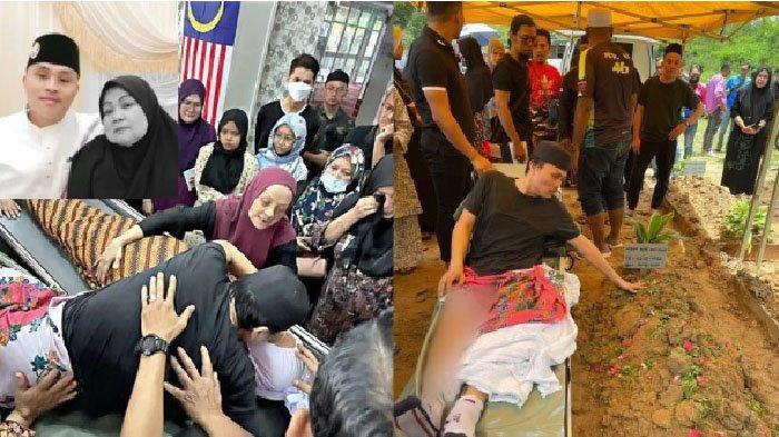 Viral seorang pria tak bisa jalan dan ditandu berusaha menemui jenazah ibunya yang baru saja meninggal dunia