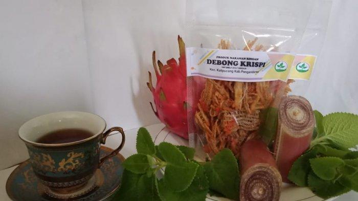 Keripik debong pisang karya Kelompok Wanita Tani Desa Tunggilis, Kecamatan Kalipucang, Kabupaten Pangandaran