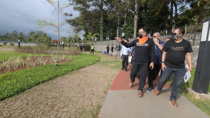 Gubernur Jabar Ridwan kamil menyurvei Waduk Darma Kuningan