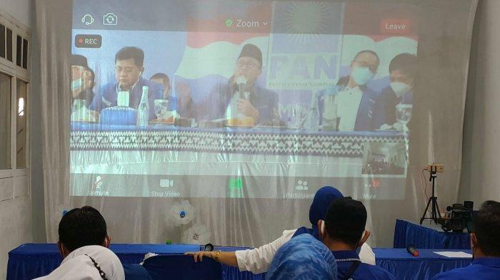 Musyawarah Daerah (Musda) kelima secara virtual di Sekretariat PAN Jalan Kemuning, Nagri Kaler, Minggu (17/1/2021).