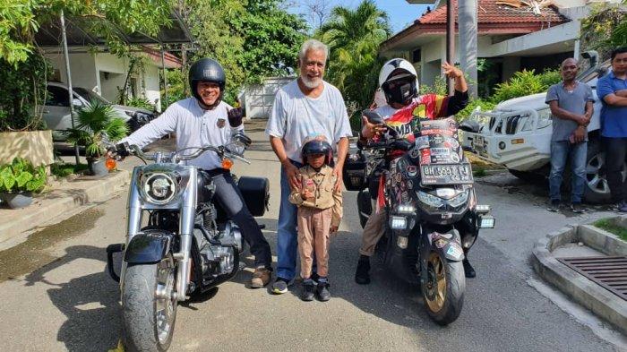 Lilik Gunawan bersama Balda putranya yang berusia 5 (lima) tahun berhasil menyelesaikan misi Ride to East.