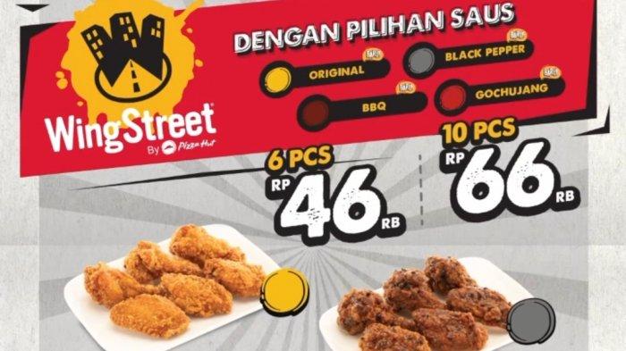 Chicken wing street by PHD hadir dengan 4 pilihan rasa original, blackpepper, BBQ, dan Gochujang, harga mulai Rp 46 ribu 6 buah dan Rp 66 ribu 10 buah