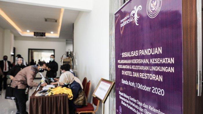 Kemanparekraf/Baparekraf mendorong pelaku pariwisata yang bergerak di bidang hotel dan restoran di Aceh agar menerapkan sertifikasi Indonesia Care.
