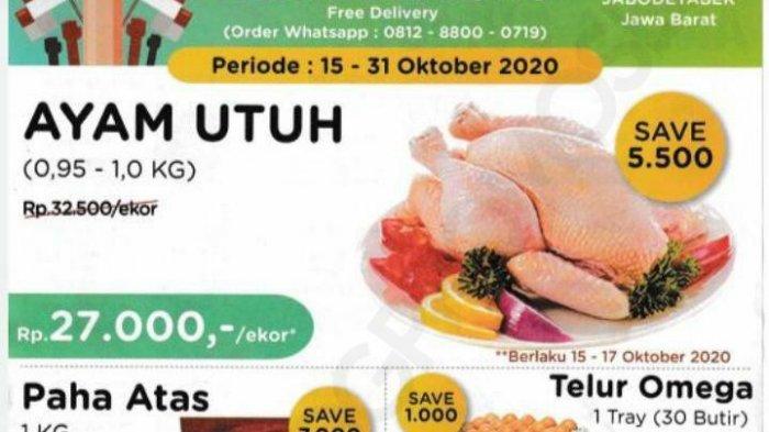 Jangan lewatkan promo Prima Freshmart terbaru, diskon hingga 25% untuk sejumlah produk dan promo ayam utuh hanya Rp 27 ribu periode 15-31 Oktober 2020
