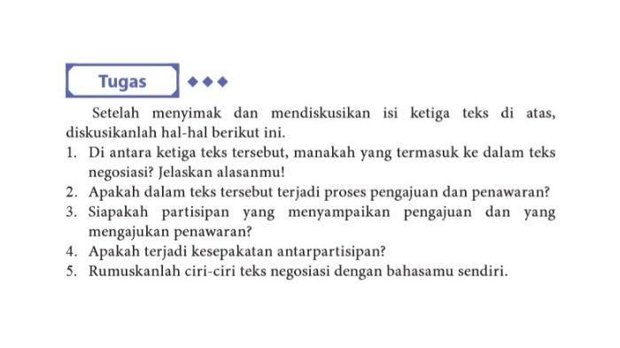 Kunci Jawaban Bahasa Indonesia Kelas 10 Halaman 155: Manakah yang Termasuk Teks Negosiasi?