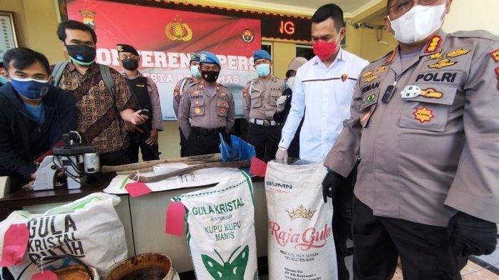 35 Ton Gula Rafinasi Disita Satreskrim Polresta Banyumas