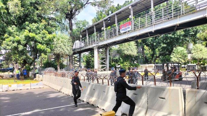 Polisi Antisipasi Penyusup Aksi Demo Partai Buruh di Patung Kuda Melakukan Kerusuhan