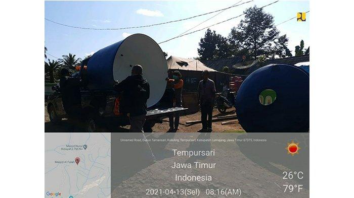 Kementerian PUPR memberikan 5 unit HU kapasitas 1.000 liter dan 5 unit HU kapasitas 2.000 liter