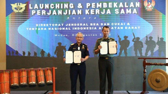 Perkuat Sinergi Pengawasan dan Penegakan Hukum, DJBC dan TNI-AD Tandatangani Perjanjian Kerja Sama
